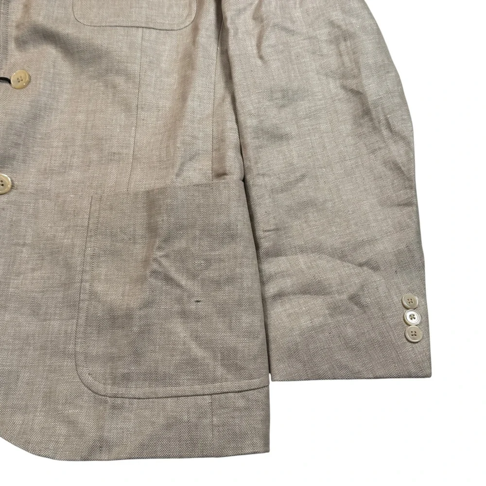 Buck Mason Natural Linen Herringbone Hollywood Sport Coat Blazer 42R NEW $698